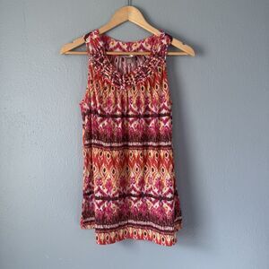 White Stag Top Blouse Multicolor Pullover Size Large (12-14) Boho